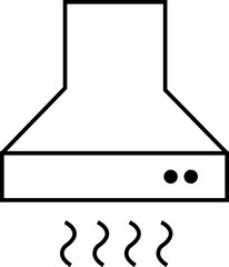 Home kitchen appliances line icon. Washing machine, microwave oven, iron, blender, vacuum cleaner. Vector