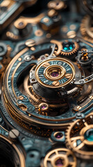 clock gear background and abstract . 3d, rendering, illustration