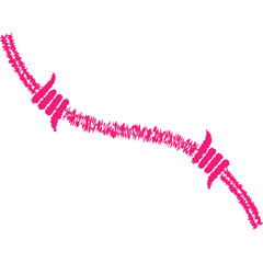 Aesthetic And Decorative Abstract Barbed Wire Line Art Element