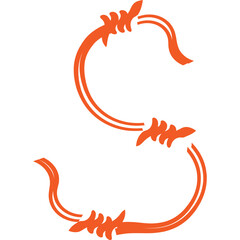 Aesthetic And Decorative Abstract Barbed Wire Line Art Element