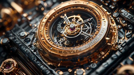 clock gear background and abstract . 3d, rendering, illustration