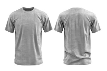 Grey t shirt mockup template for print design presentation.