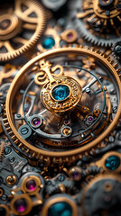 clock gear background and abstract . 3d, rendering, illustration
