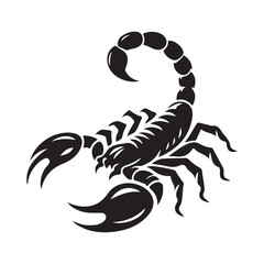 Image of Scorpion Logo Icon Symbol Silhouette Vector Art Isolated on White Background printed on Printed Glass Splashbacks