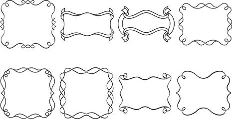 Simple border set designs for elegant layouts and professional branding
