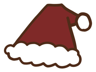 手描きのサンタ帽