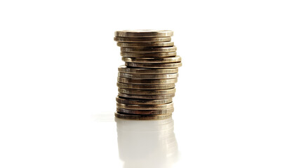 Stack of Gold Coins. Savings, Investment, and Financial Growth Concept