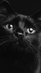 Black Cat Protection Day. a black cat. a pet