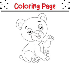 cute bear coloring page for children
