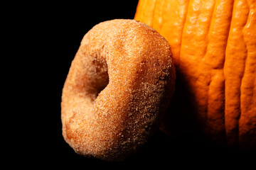 Pumpkin spice donut with pumpkin 