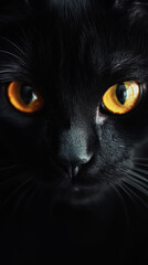 Black Cat Protection Day. a black cat. a pet