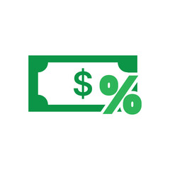 Tax icon logo design template isolated illustration