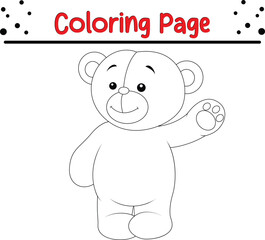 cute bear coloring page for children