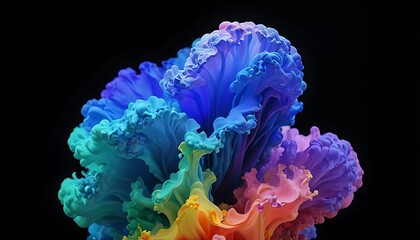 A colorful inks with a black background