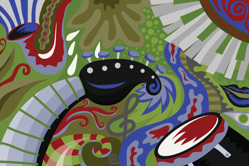 Vector illustration colorful music poster banner background