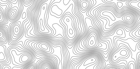 Fototapeta premium Abstract topographic contours map background. Panorama view gradient multicolor wave curve lines banner background design. 