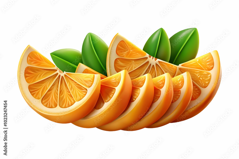 Poster vibrant vector illustration of abstract citrus slices creating a refreshing wave with 'zesty & fresh