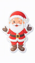 Sticker with cartoon kind Santa Claus