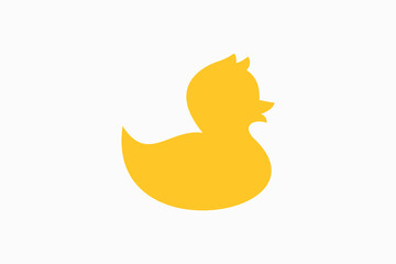 duckling side view Logo design vector 