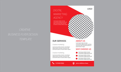 Creative modern minimal business flyer template design 