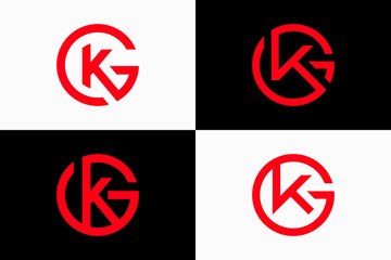 letter KG Logo design vector 