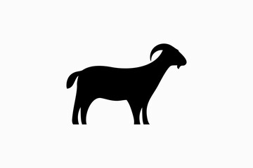 goat silhouette Logo design vector 