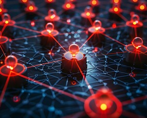 Glowing Node Indicating a Potential Security Breach in a Secure Network System