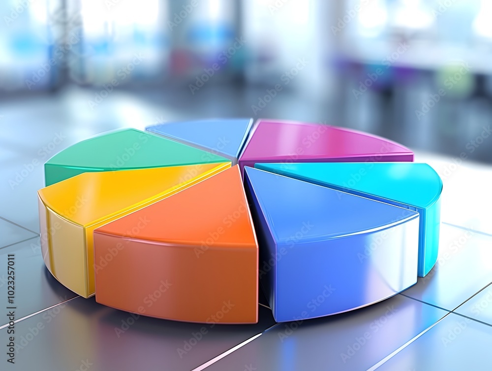 Aufkleber multicolored pie chart representing sentiment distribution in data analysis