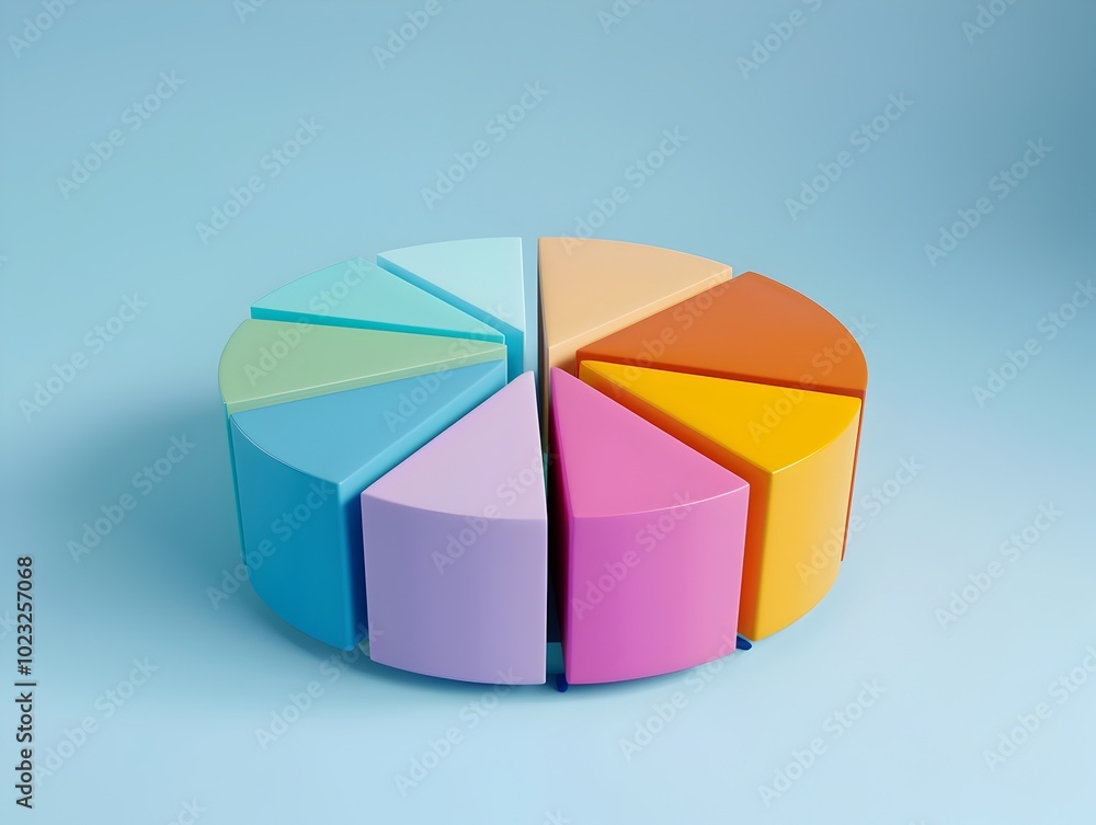 Poster colorful pie chart visualization representing sentiment distribution in comprehensive data analysis