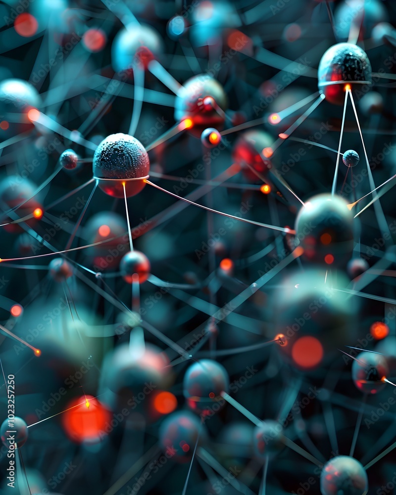 Poster neural network visual with emotionally colored nodes representing sentiment analysis processes