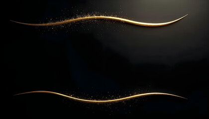 Curved Frame with Subtle Glitter in black elegant background