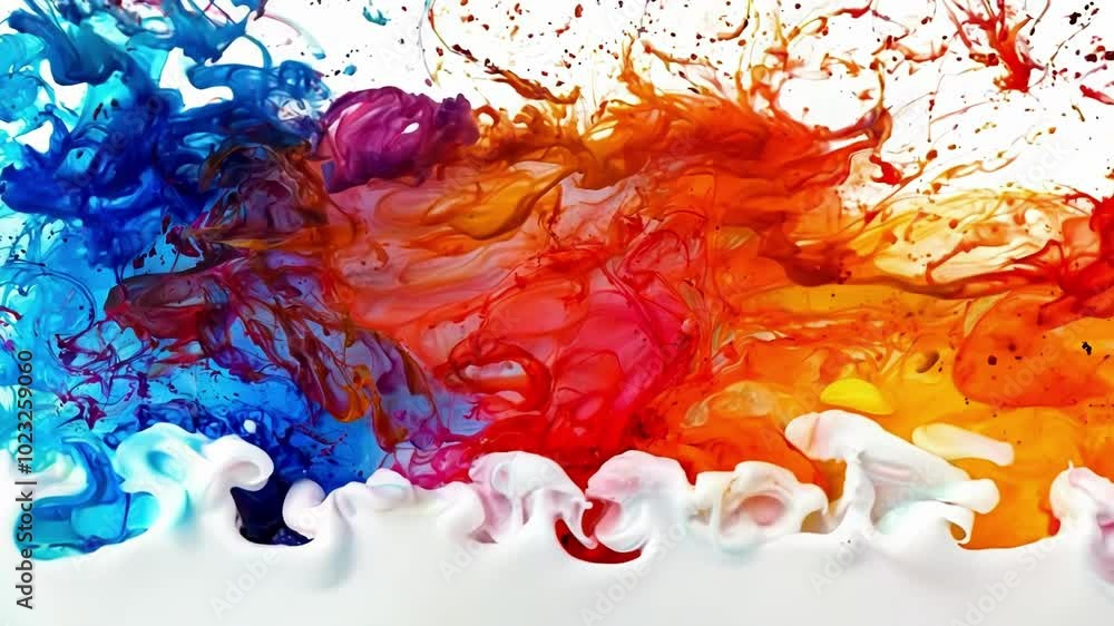 Poster abstract network is connecting colorful smoke plumes, creating a visually appealing representation o