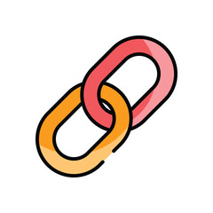 Obraz premium Connection Link vector icon