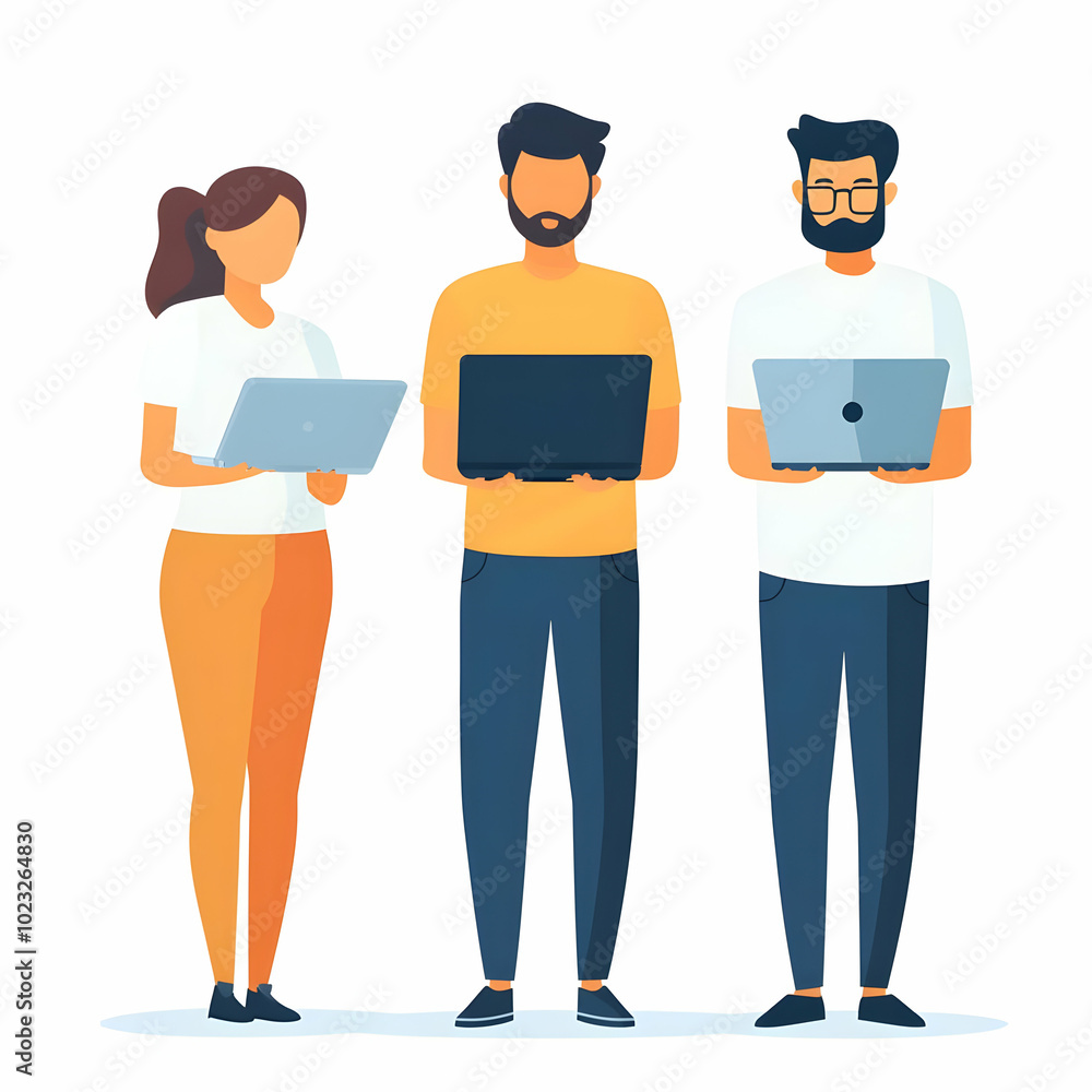 Poster tech support excellence: a person with laptop symbolizing efficient assistance and reliable solution