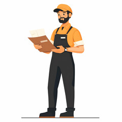 'A Person Holding a Coffee Cup and Menu in a Clean Background: Symbolizing Efficient and Friendly Restaurant Service Concept'