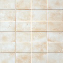 Cream and white ceramic tile floor wall pattern or white ceramic tile background 