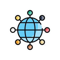 Connectivity Globe vector icon