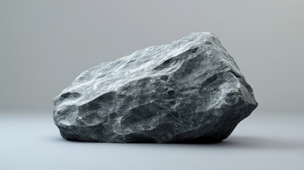 Naklejka premium Gray Rock on Grey Background