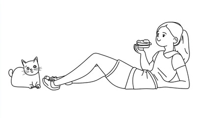 Minimalistic black and white illustration
