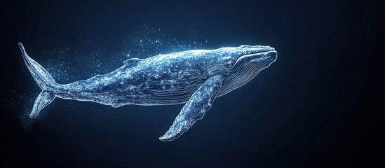 Fototapeta premium Digital Whale Illustration