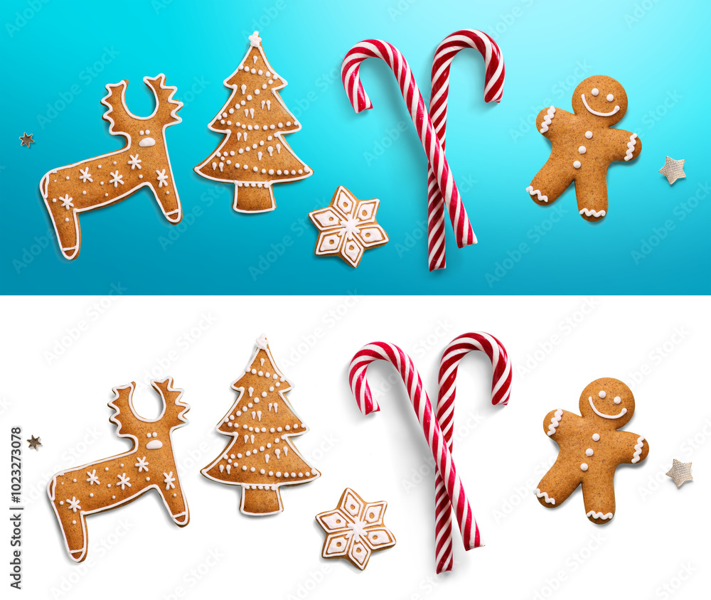 Canvas Prints christmas design element on transparent background with transparent shadow. isolated christmas sweet