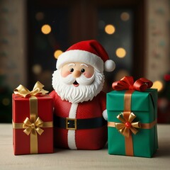 santa claus with presents
