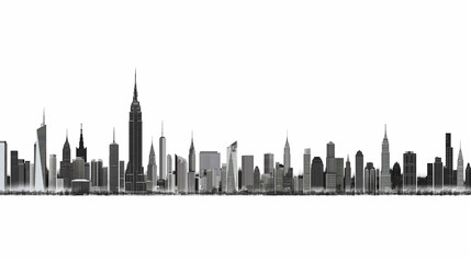 Obraz premium 都市景観のイラスト背景素材