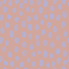 Seamless pattern with blue dots, vector illustration.