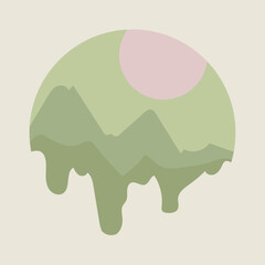 Abstract Circles with Dripping Effect vector