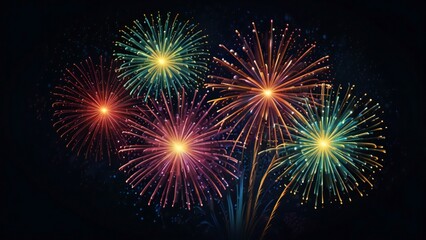 Obraz premium fireworks in the night sky