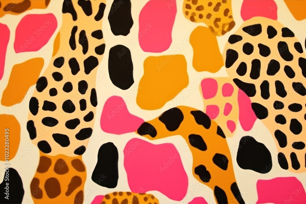 Poster abstract leopard print backgrounds cheetah pattern.