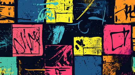 bstract grunge textures. Graffiti set. Vector illustration.