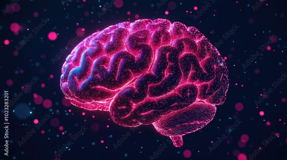 Poster visualizing the vibrant neural pathways of the nourished brain a captivating depiction of the brain 