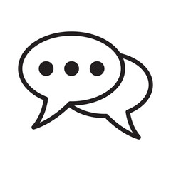 Chat icon. Talk speech bubble icon. Dialogue balloon icon.
